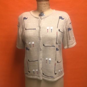 Christopher & Banks Golf Theme Sweater